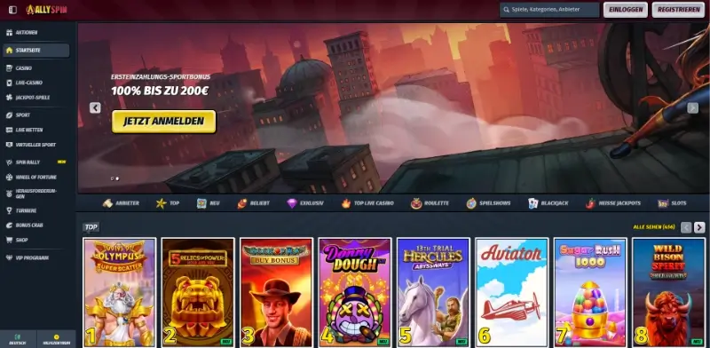 AllySpin-Homepage