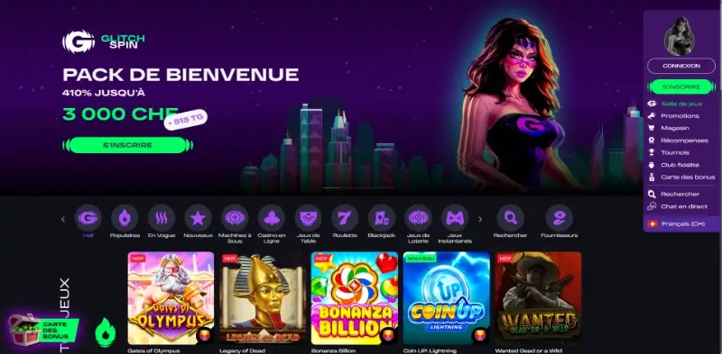 GlitchSpin-Homepage
