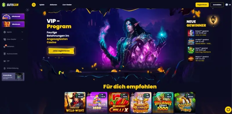 SlotsGem-Homepage